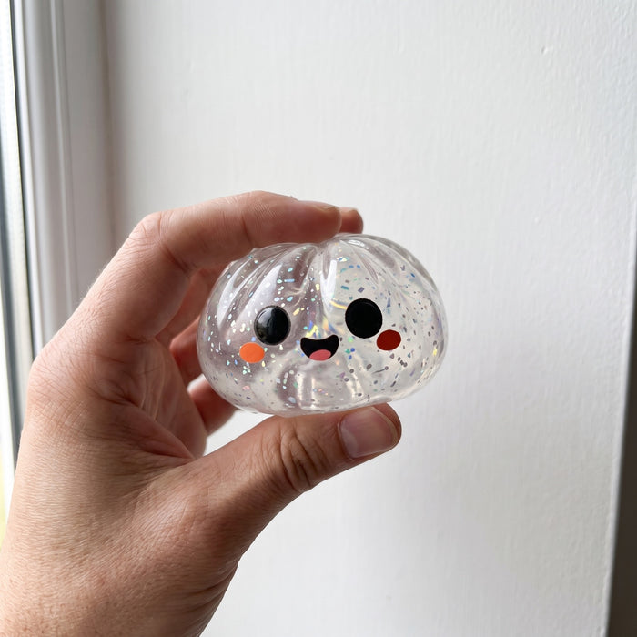WISP, the clear holographic glitter squishy